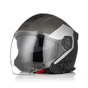 Origine Motorradhelm Jethelm mit Bluetooth und Doppelvisier ECE