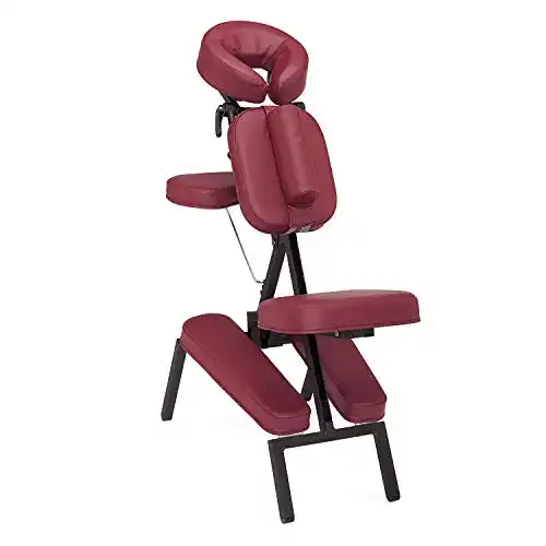 Massagestuhl Welltouch Vital, klappbar, burgunderrot, für mobile Anwendungen