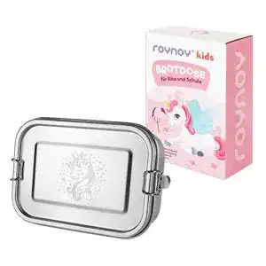 Edelstahl Brotdose Roynoy für Kinder Wasserdichte Bento Box