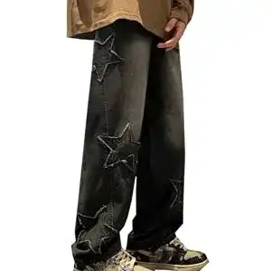 Baggy Jeans für Herren im Y2K-Stil Vintage Denim Hose