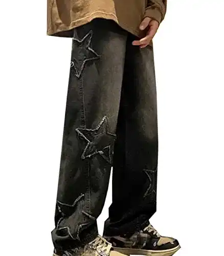 Baggy Jeans für Herren im Y2K-Stil Vintage Denim Hose