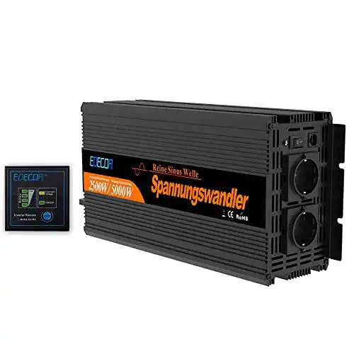 Edecoa Spannungswandler 12V auf 230V Wechselrichter 2500W