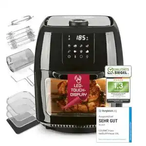 Heißluftfritteuse mit Grillfunktion von Gourmetmaxx – Digitale XXL 9L