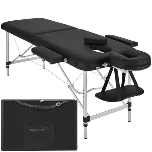 Massageliege tectake 2 Zonen, klappbar und verstellbar