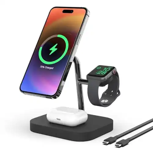 MagSafe Ladestation Boaraino Wireless Charger für iPhone und Apple Watch