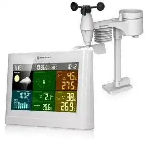 Bresser Wetterstation Funk mit Außensensor und 5-in-1 Funktionen