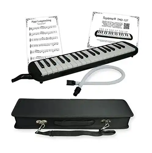 Melodica Tuyama TMD-137 mit Koffer, Mundstück und Schlauch