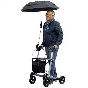 Regenschirm für Rollator von Russka – Beige-kariert