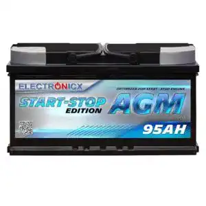 Autobatterie 95Ah Electronicx AGM 12V mit 950A Kaltstartstrom