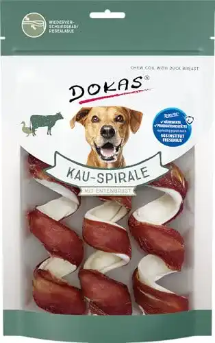 Getreidefreier Premium Kausnack für Hunde von Dokas 8 x 110g