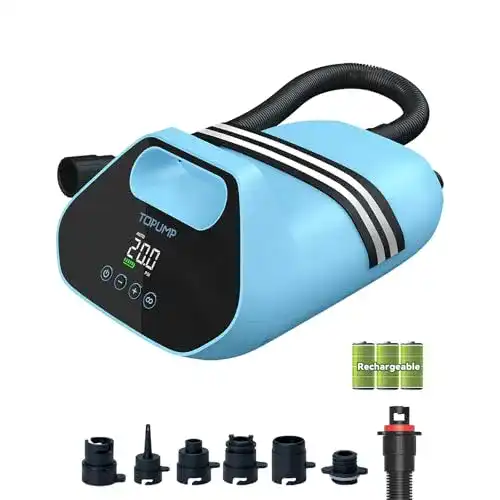 Elektrische SUP-Pumpe TOPUMP TPS300 mit Akku und hohem Druck