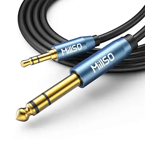 MillSO 6.35mm auf 3,5mm Stereo Klinke Kabel 5m für Audioverbindungen