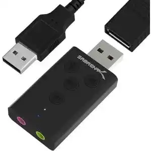Externe USB-Soundkarte Sabrent Aluminium mit 3,5mm Klinke