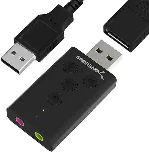 Externe USB-Soundkarte Sabrent Aluminium mit 3,5mm Klinke