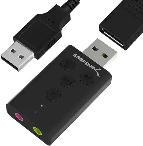 Externe USB-Soundkarte Sabrent Aluminium mit 3,5mm Klinke