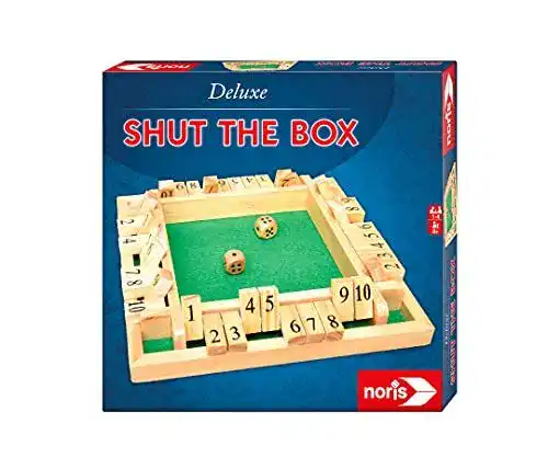 Shut the Box Noris 606108013 Deluxe – Spieleklassiker aus Holz