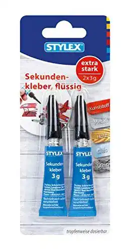 Sekundenkleber Stylex 31043, extra stark, 2 Tuben à 3 g