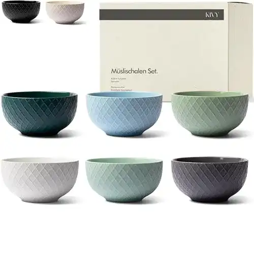Müslischalen Kivy Keramik Set – 6 Stück 850ml