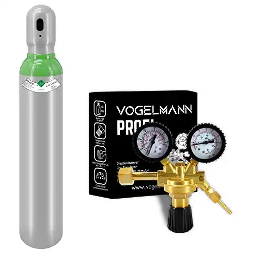 Argon-Gasflasche Vogelmann 8L für MAG-Schweißen mit CO2-Mischung