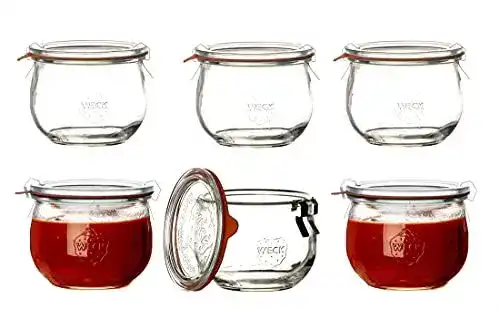 Einmachgläser Weck Clip-Close Tulip 580 ml für luftdichte Aufbewahrung