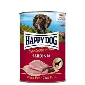 Happy Dog Sensible Pure Sardinia Nassfutter mit Ziege 6x400g