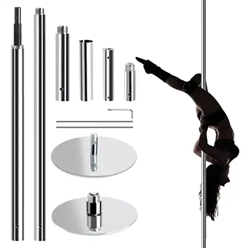 Leogreen Pole-Dance-Stange für Fitness und Tanz Höhenverstellbar Statisch und schwenkbar