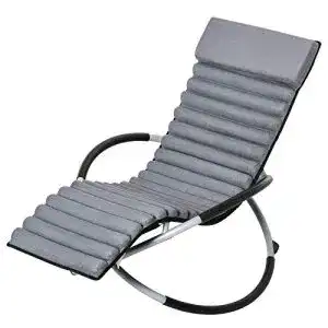 Schaukelliege Outsunny ergonomischer Schaukelstuhl 2 in 1