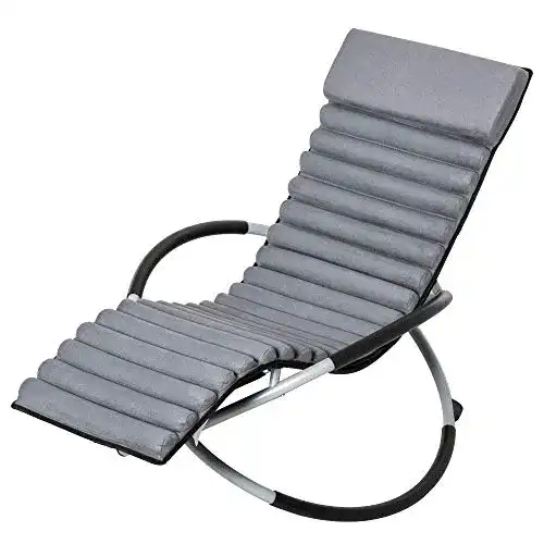 Schaukelliege Outsunny ergonomischer Schaukelstuhl 2 in 1