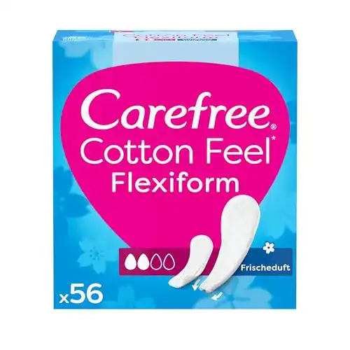 Carefree Slipeinlagen Cotton Feel Flexiform mit Frischeduft, 56 Stück