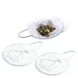Westmark Teenetze aus Baumwolle, 3 Stück, Ø 9 cm, für je 4 Tassen Tee