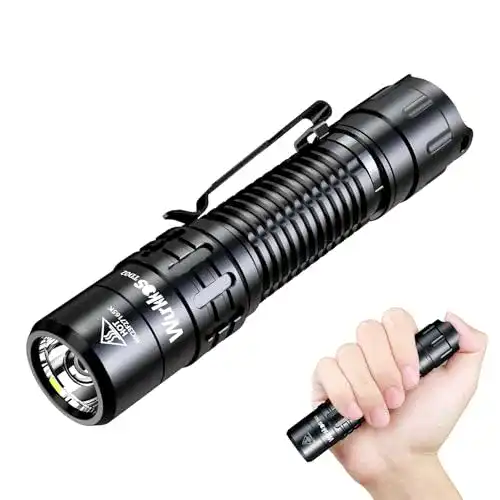 Taktische LED-Taschenlampe Wurkkos TD02 mit USB-C Ladeport