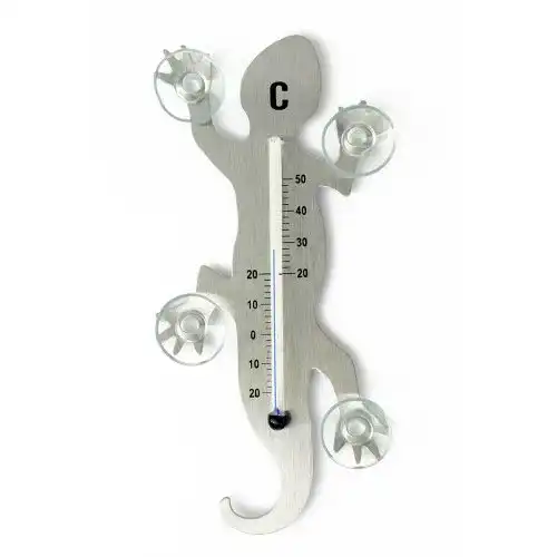 Fensterthermometer HAB & GUT TG001 aus Edelstahl mit Saugnäpfen