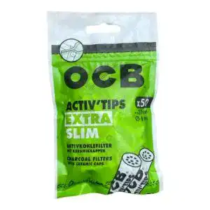 Aktivkohlefilter OCB ActivTips Extra Slim 6 mm mit Keramikkappen