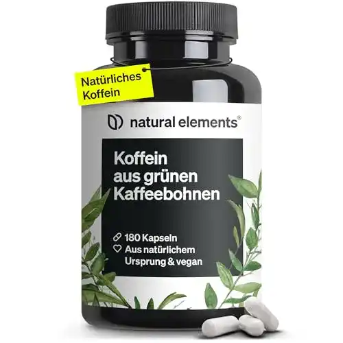 Koffeintabletten mit 200 mg Koffein 180 vegane Kapseln