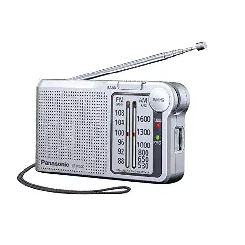 Taschenradio Panasonic RF-P150DEG-S mit Trageriemen und Batteriebetrieb