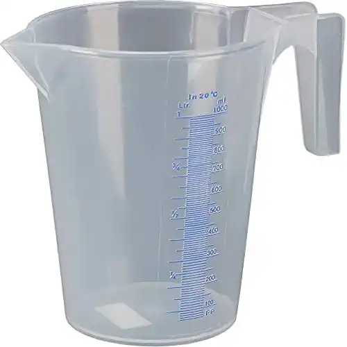Messbecher Pressol aus PVC mit 1 Liter Fassungsvermögen