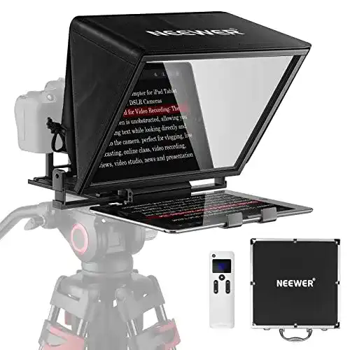 Teleprompter NEEWER X14 mit RT 110 Fernbedienung und App-Steuerung