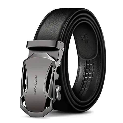 Automatik-Gürtel von Bison Denim aus Leder für Herren in Schwarz, Größe 110