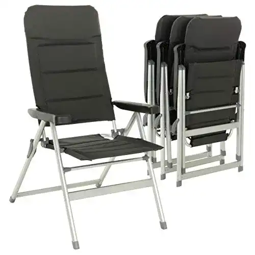 Alu-Klappsessel Nexos Trading 4er Set Relaxstuhl für Garten und Balkon