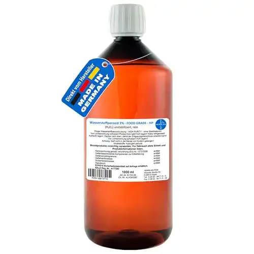 Wasserstoffperoxid 3 Prozent von Herrlan – 1 Liter, ohne Phosphorsäure