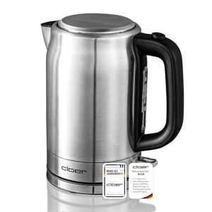 Cloer 4529 Wasserkocher aus Edelstahl mit 2200 W und 1,7 Liter Kapazität