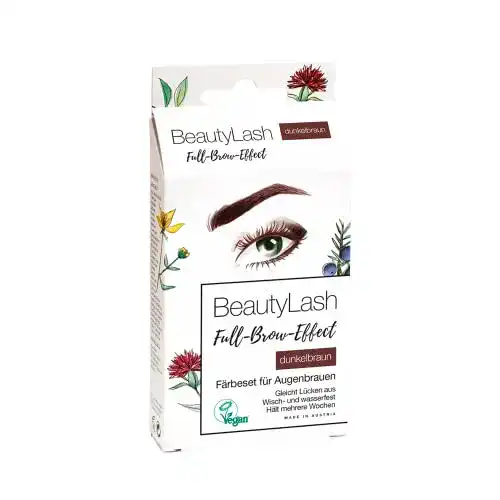 Wimpernfarbe BeautyLash Full-Brow-Effect Färbeset Dunkelbraun