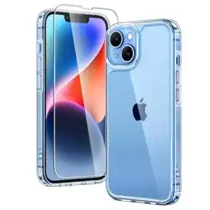 Tauri 3-in-1 Hülle für iPhone 14 mit 2 Schutzfolien
