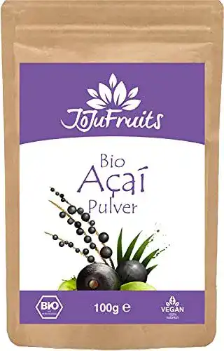 JoJu Fruits Bio Acai Pulver 100g – Vegan, Glutenfrei, Laktosefrei