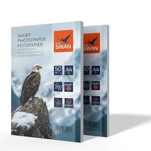 Fotopapier A4 Blue Swan 100 Blatt 200g hochglanz wasserfest