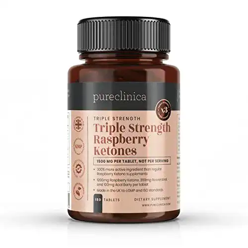 Himbeer-Ketone Pureclinica 1500mg mit Resveratrol und Acai Beere