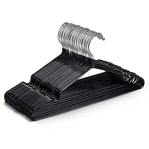 Kleiderbügel Keplin aus Metall, 20er Pack mit Gummibeschichtung