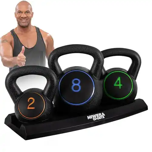 Kettlebell Set von Miweba Sports mit verschiedenen Gewichtsklassen