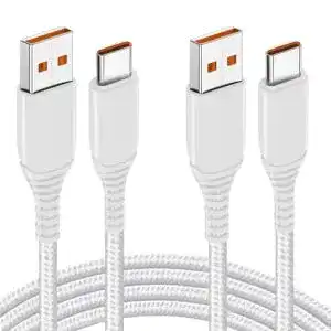 Schnellladekabel Brighttodays 2 Stück 120W Turbo Charge Kabel 1,8m USB Typ C