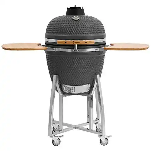 Keramikgrill BBQ-Toro Kamado Grill Kuro 52 cm Holzkohlegrill